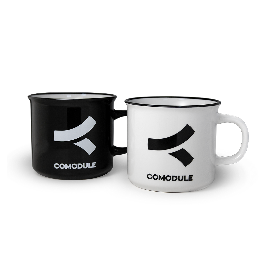 Comodule pad printing mugs.