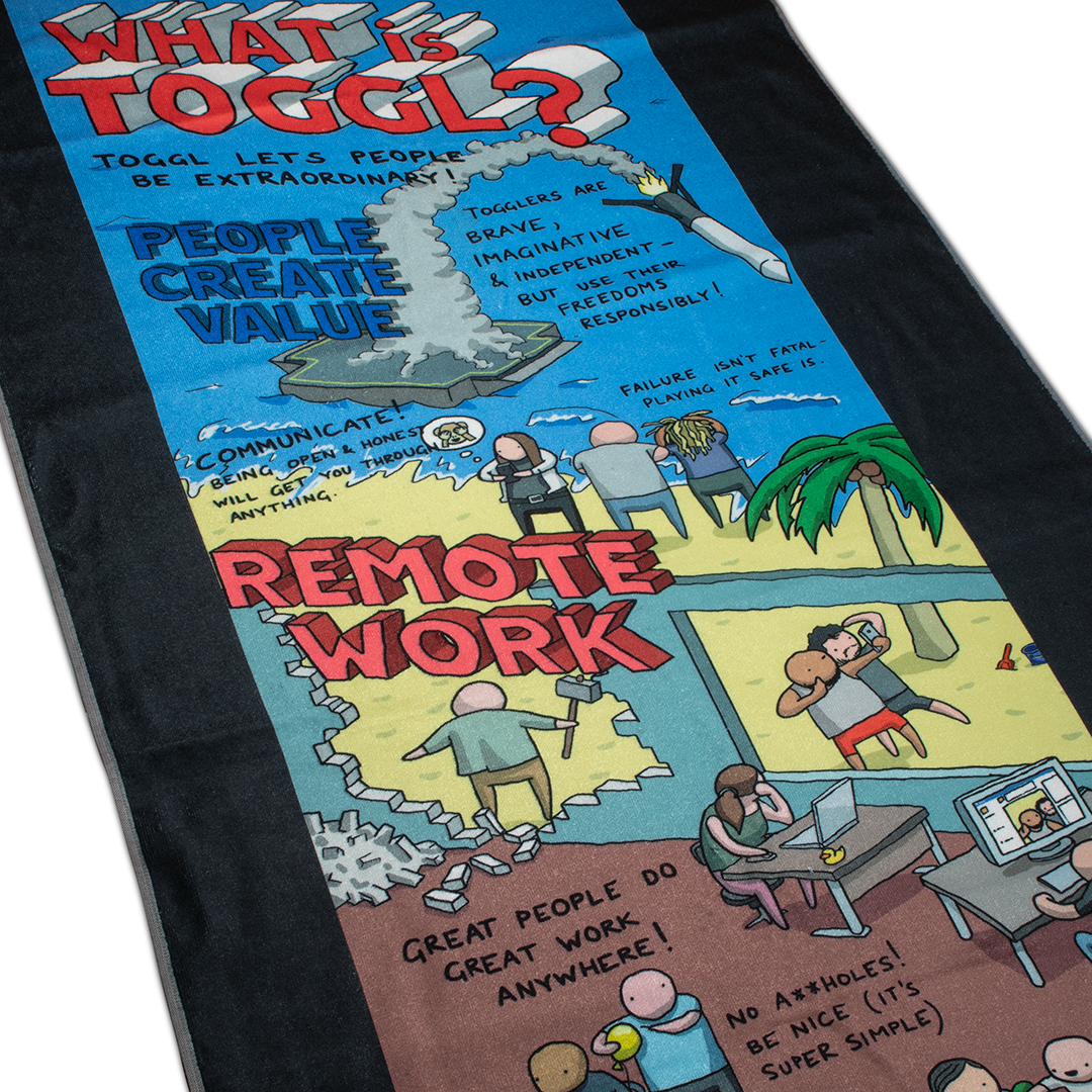 Toggl printed terry towel.